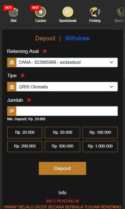 cara deposit APK Freechip 5k Slot